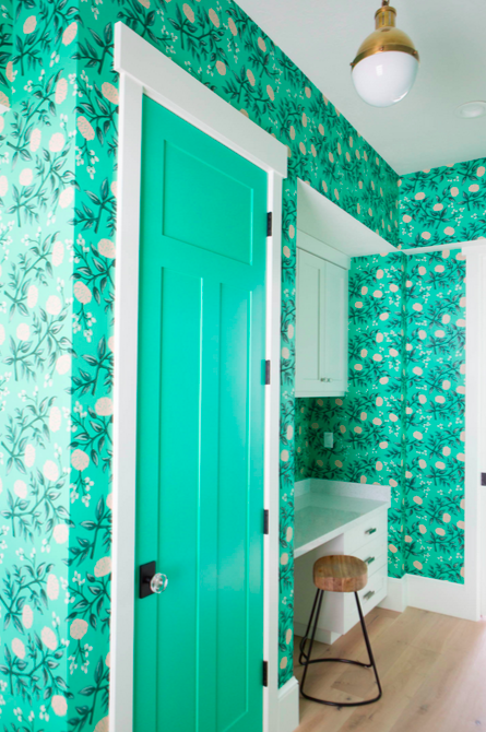 Kelly green room magic by Ashley Winn Design 