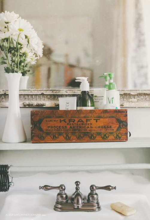 Round-up of brilliant ways to vintage, thrifted, and salvaged items as repurposed storage! 