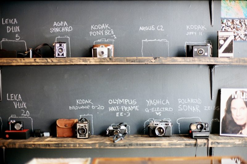 A new way to label your belongings--outline them in chalk! 