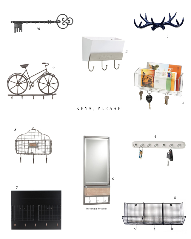 No more frantically searching for my keys! Key racks to fit every style.