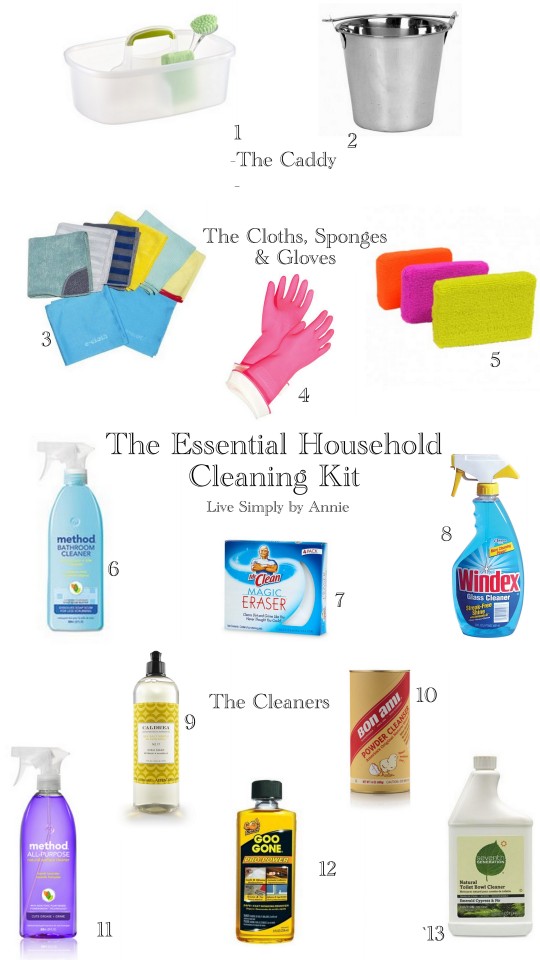 The Essential Household Cleaning Kit - Live Simply by Annie
