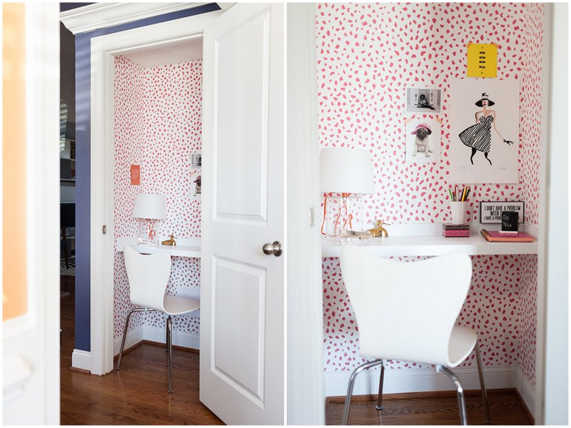 So inspiring! Small spaces and workspaces can co-exist! 