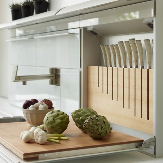 Genius! The fold down kitchen prep station 