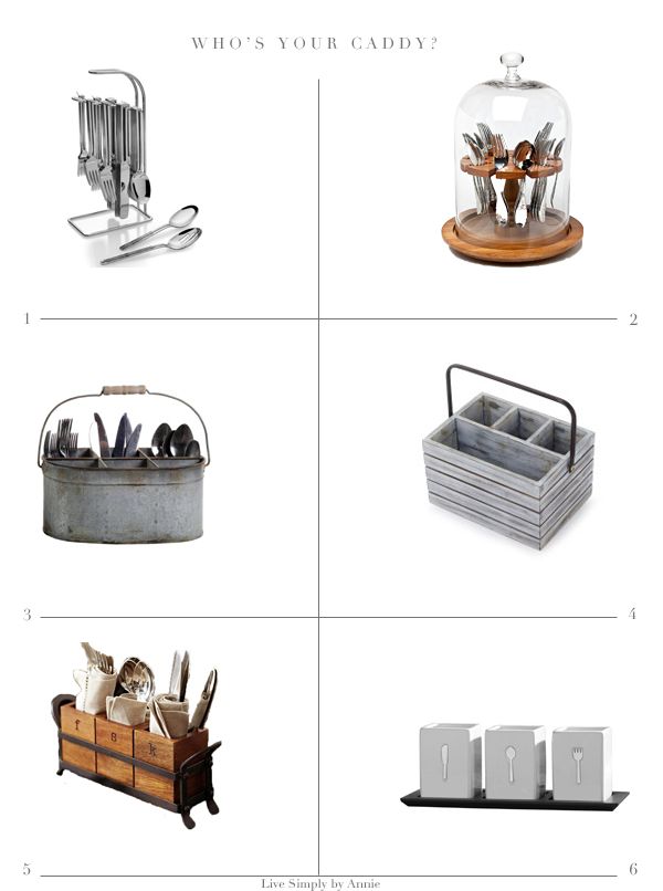 great options for organizing silverware outside or in a small kitchen. 