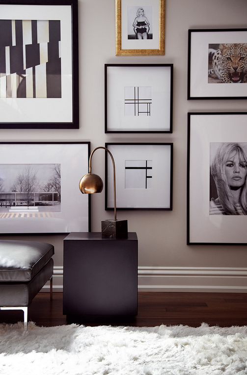 High glamour gallery wall by The Design Co.
