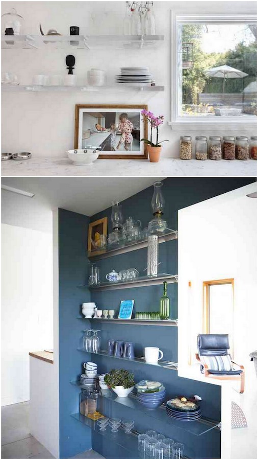 Storage can be pretty! Loving the idea of using acrylic shelves to keep things looking streamlined.