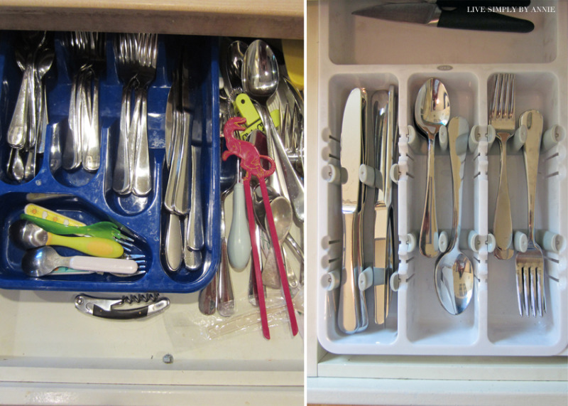 Getting organized takes doing 1 project at a time. This weekend: the silverware drawer! 