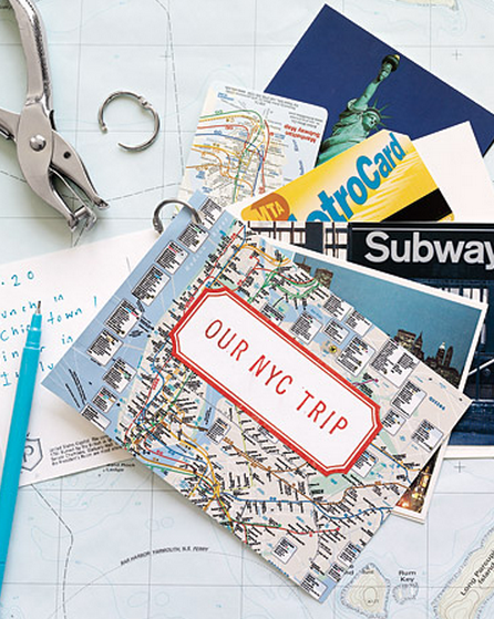 Here's a way to keep all that travel memorabilia together in one place.