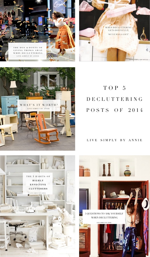 The top 5 decluttering posts of 2014! 