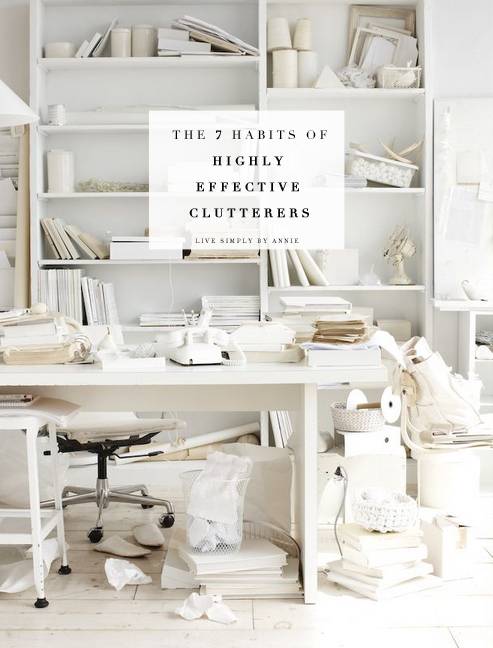 The #1 decluttering post of 2014!! If you've ever struggled with clutter, or known someone who has, you need to read this--> The 7 Habits of Highly Effective Clutterers. Pin now, pass it on.