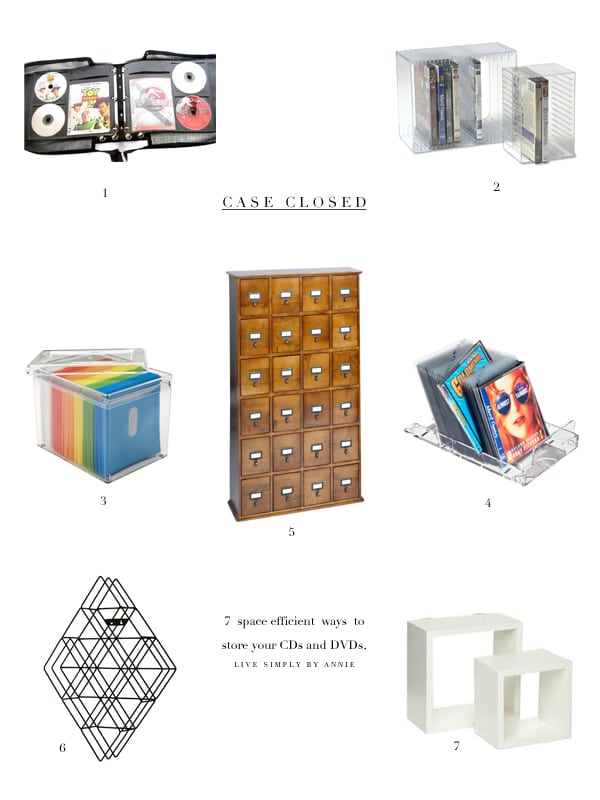 Finally! Space efficient options for keeping cds and dvds organized! 