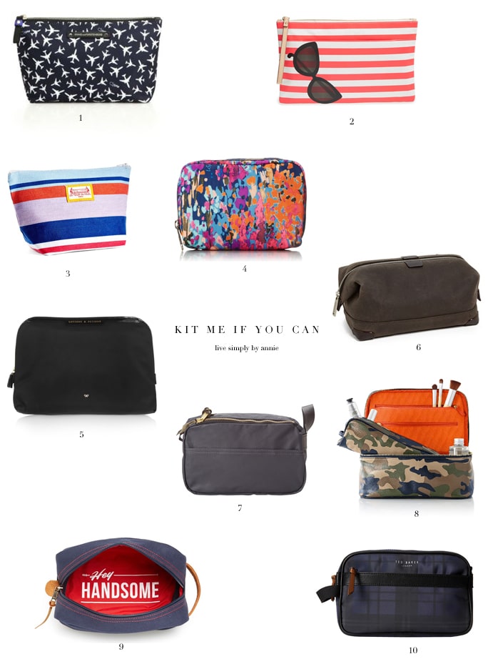 cosmetics cases for organized travel!