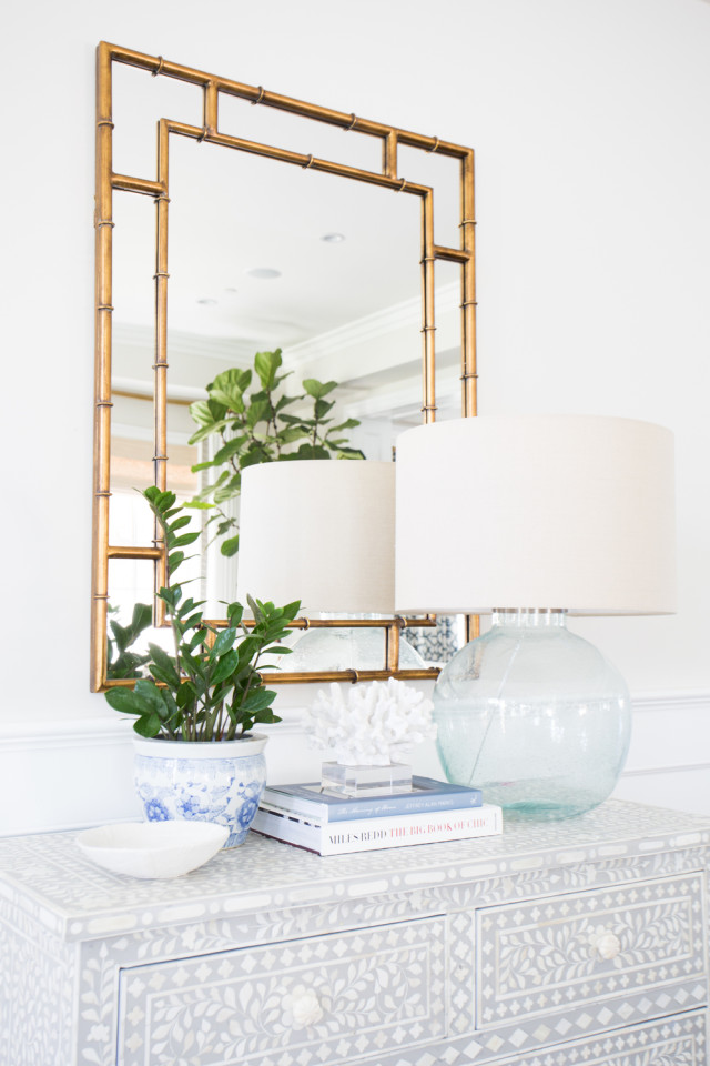 Gold mirror and beachy vibe from Studio McGee