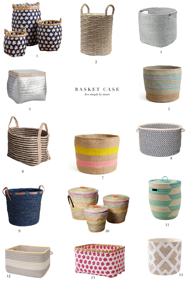 Really beautiful baskets. And the good news is: one of these can keep clutter at bay! 