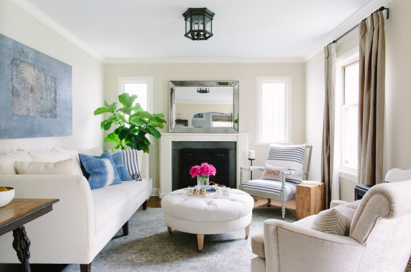 Take a tour of this gorgeous, farmhouse-chic home, designed by Kate Marker Interiors.