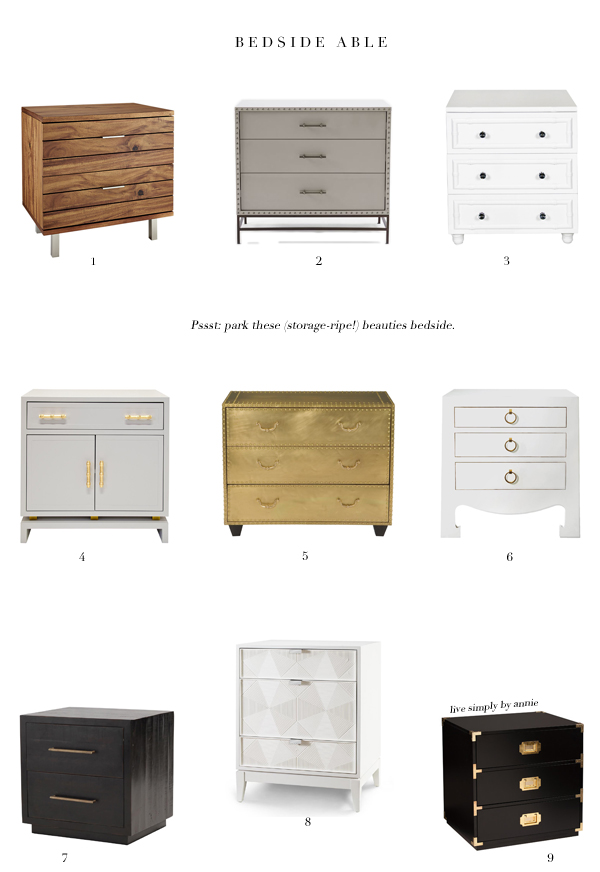 The search for the mythical stylish, storage nightstand is over! 