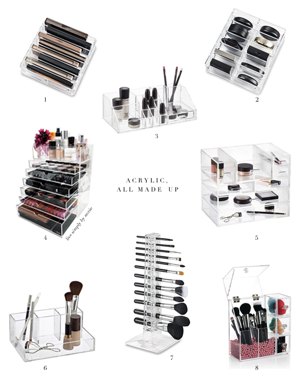 8 Acrylic makeup organizers that are as functional as they are stylish.