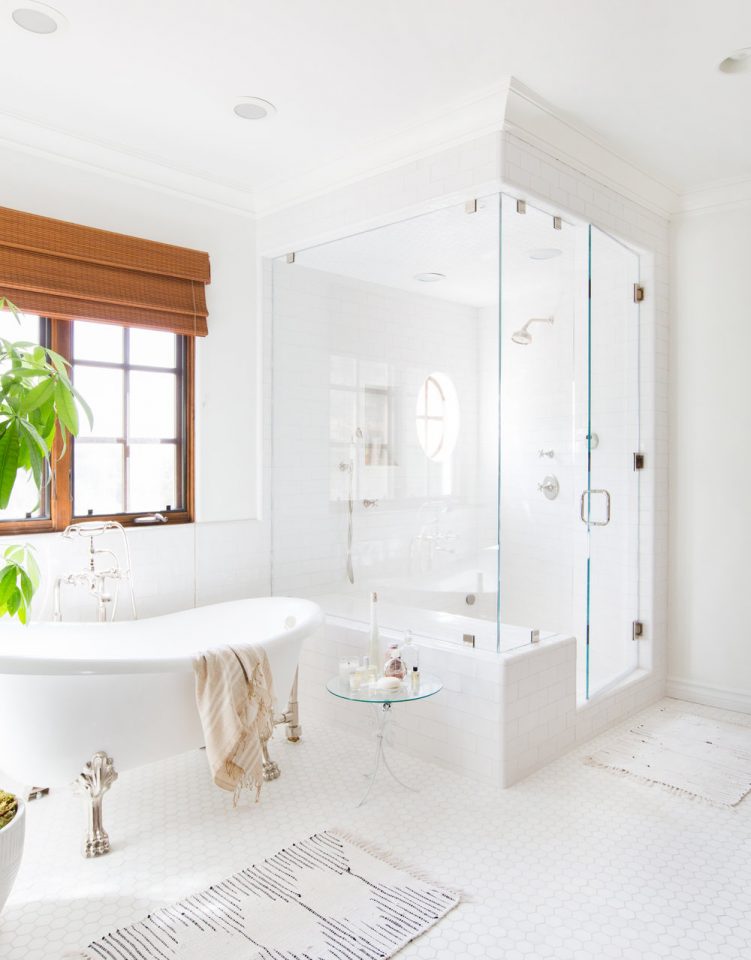Lauren Conrad's dreamy claw foot tub in her Pacific Palisades bathroom (designed by Katherine Carter).