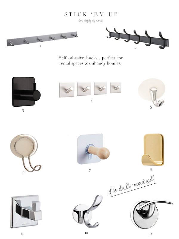 11 Self-Adhesive Hooks, Perfect For Rental Spaces & Unhandy Homies