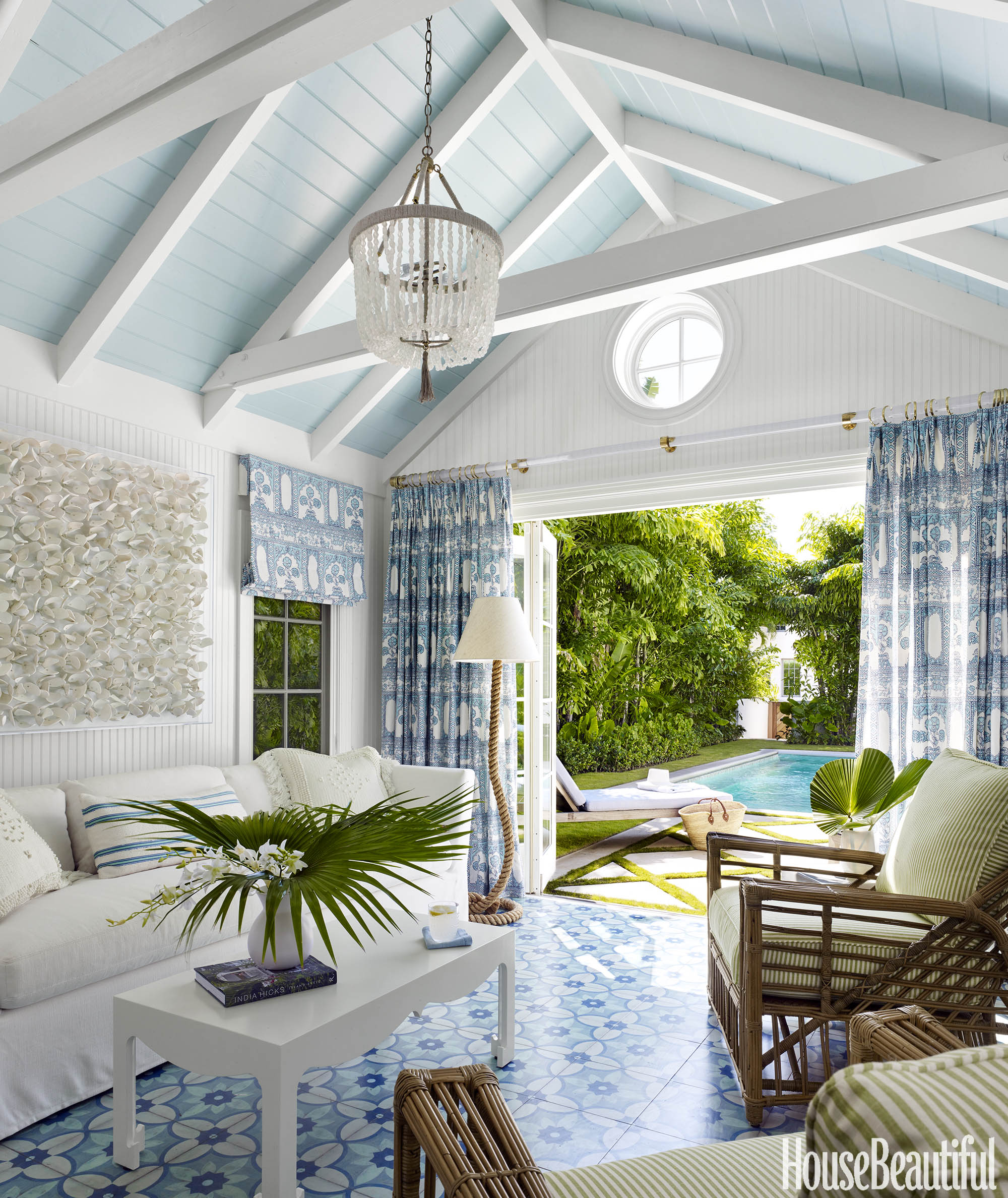 perfectly palm beach pool house, designed by Lindsey Lane. 