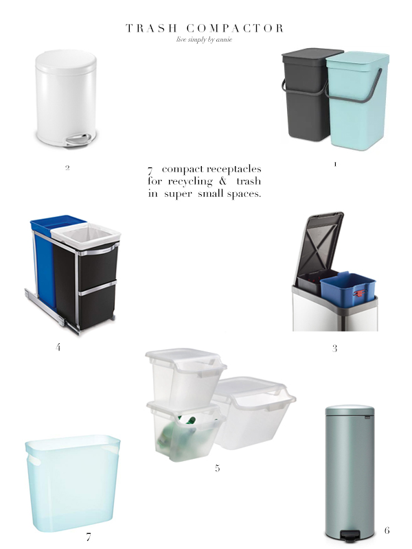 7 Super Compact Recycling & Trash Receptacles For Small Spaces