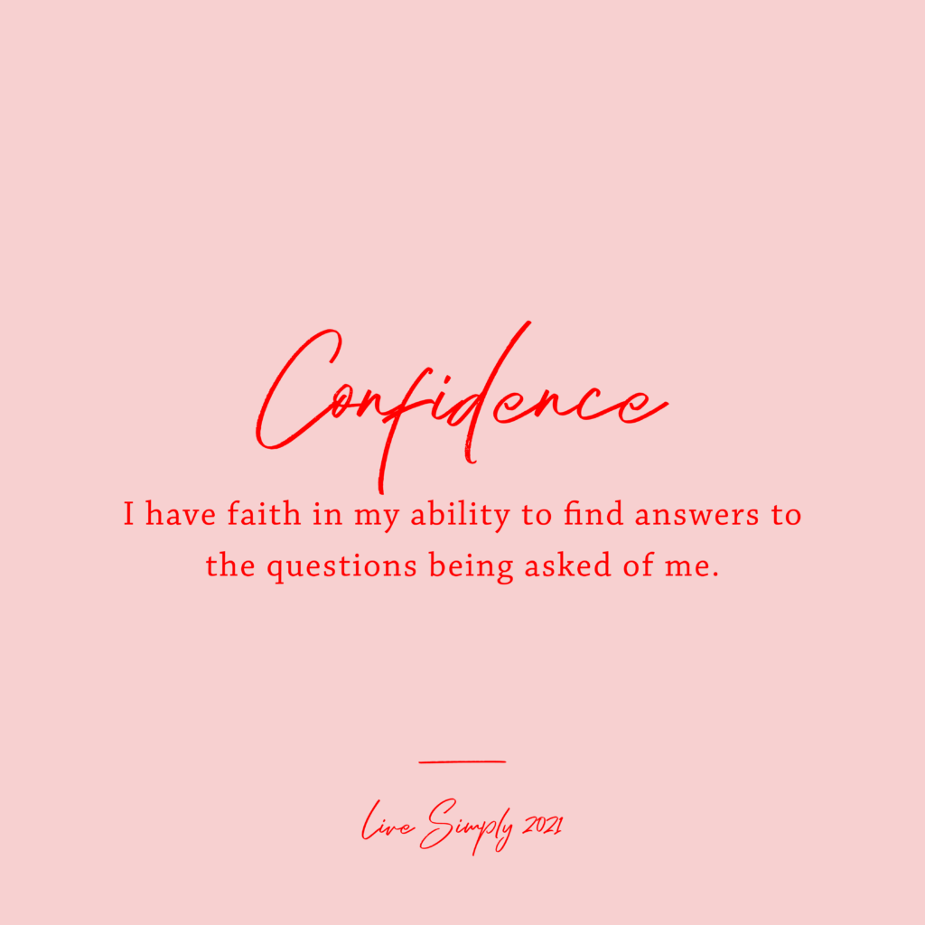 Monthly Mantra from Live Simply // June: Confidence